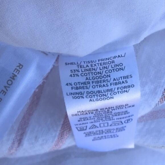 Anne Taylor Loft Women's A Line Skirt Cream Multicolor Stripes Like‎ new 4P - Picture 9 of 9